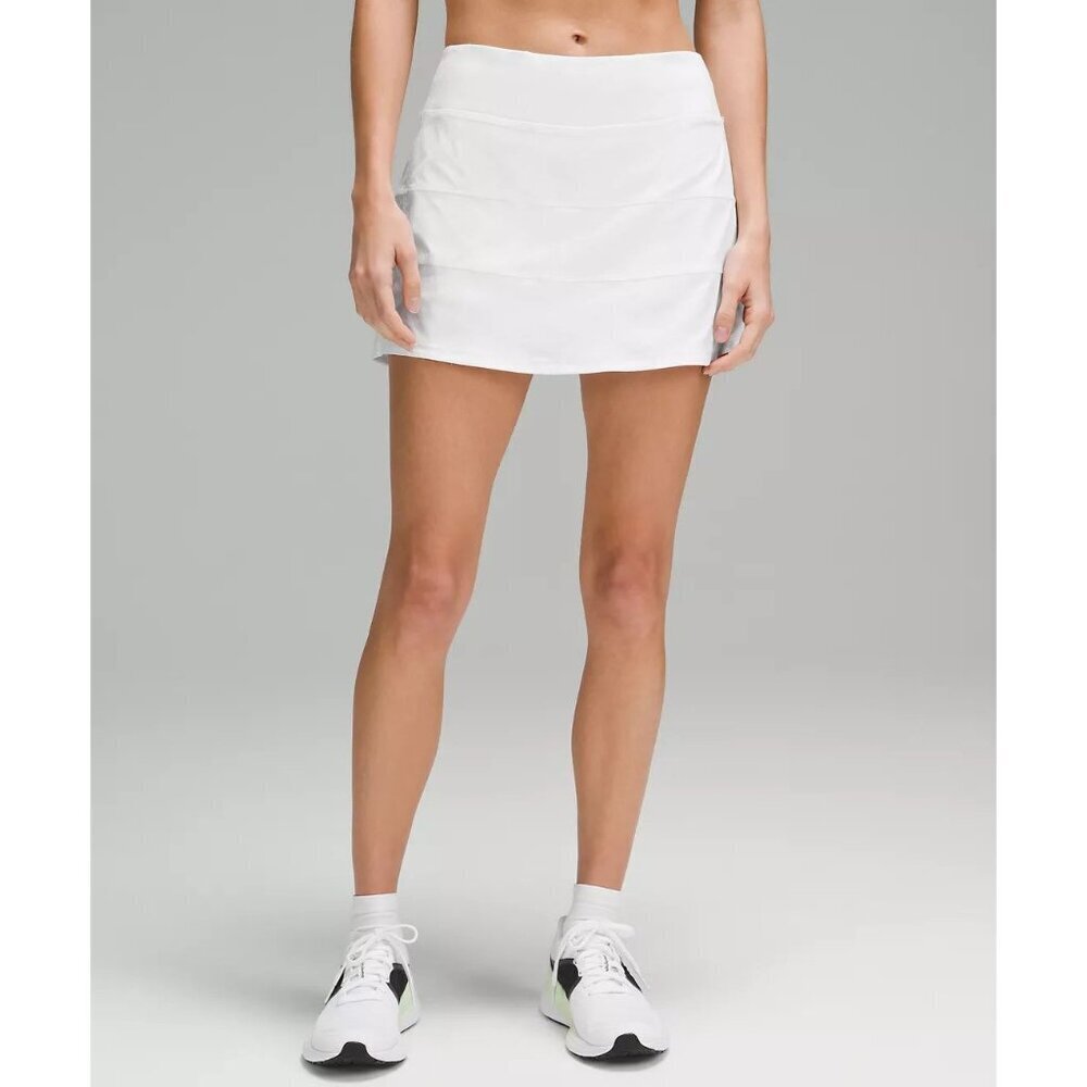 Pace Rival Mid Rise Skirt Long 15" - White